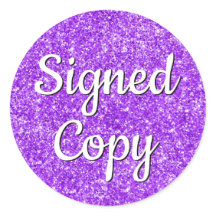 Romantic Faux Violet Glitter Foto ondertekend Exem