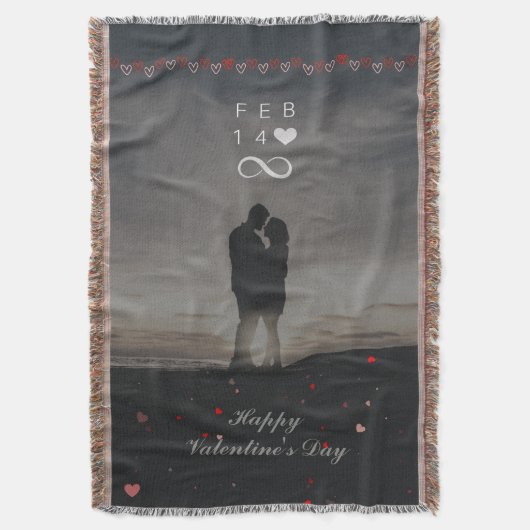 Romantic Feb 14 Infinity Valentine Design Deken (Voorkant Verticaal)