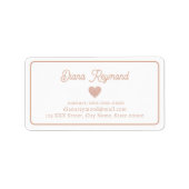 Romantic Feminine Elegant White Etiket (Voorkant)
