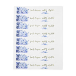 Romantic Field purple Flowers Adreslabel Wikkel