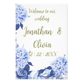 Romantic Field purple Flowers Foto Afdruk