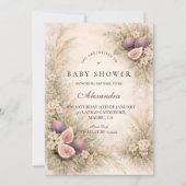 Romantic Fig Orchard Baby Shower Kaart (Voorkant)