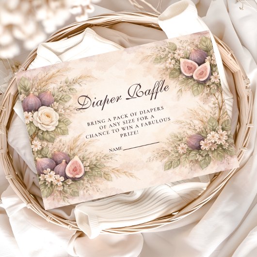 Romantic Fig Orchard Diapper Raffle Informatiekaartje