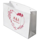Romantic Fingerprint Heart Gift Bag Groot Cadeauzakje (Achterkant Gekanteld)