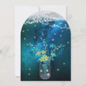 Romantic Firefly Mason Jar Wedding Kaart (Achterkant)