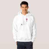 Romantic First Letter Love Design Hoodie (Voorkant volledig)