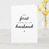 Romantic First Valentijnsdag As My Husband Hubby Kaart (Gele Bloem)
