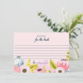 Romantic Floral Advice for the Bride Cards Advieskaart (Staand voorkant)