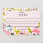 Romantic Floral Advice for the Bride Cards Advieskaart (Voorkant / Achterkant)