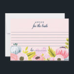 Romantic Floral Advice for the Bride Cards Advieskaart<br><div class="desc">() </div>