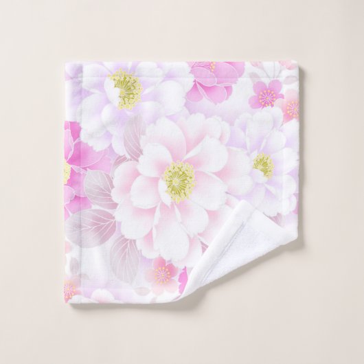 Romantic Floral Bath Towel Set Bad Handdoek (Wasdoekje)