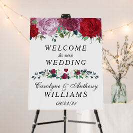 Romantic Floral Blooms Weddenschap Welkomstteken
