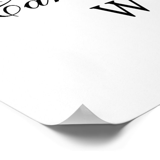 Romantic Floral Blooms Weddenschap Welkomstteken Poster (Hoek)