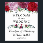 Romantic Floral Blooms Weddenschap Welkomstteken Poster<br><div class="desc">Viel in stijl met dit trendy welkomstteken. Het ontwerp is gemakkelijk te personaliseren met uw speciale gebeurtenisformulering en uw gasten zullen enthousiast zijn wanneer zij dit fantastische douanesignaal zien.</div>