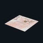 Romantic Floral Blush-Pink Monogram Calligrafie Acryl Dienblad<br><div class="desc">Het ontwerp heeft een romantisch bloemmotief boven een -achtig bleek blush-roze motief. Eenvoudig naam en monogram naar keuze aanpassen. Ideaal cadeau en souvenir idee voor het bruidsmeisje,  bruidsmeisje,  bruiloftsfeest,  verloving en andere belangrijke gelegenheden.</div>