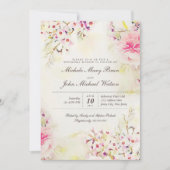 Romantic Floral Boho Rehearsal Dinner Invitation Kaart (Voorkant)