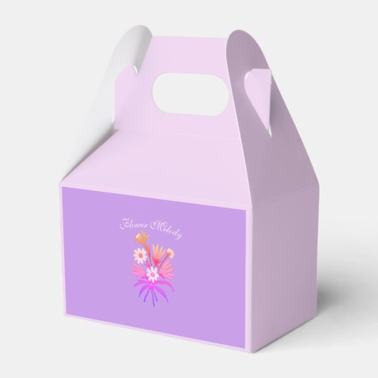 Romantic Floral – Botanical Fantasy Minimalist Bedankdoosjes (Achterkant)