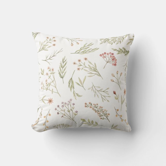 Romantic Floral Botanical Pillow Kussen (Voorkant)