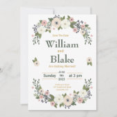 Romantic Floral Botanical Save the Date (Voorkant)