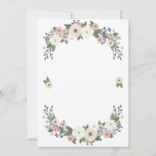 Romantic Floral Botanical Save the Date (Achterkant)