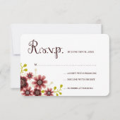 Romantic Floral Bouquet Banner Wedding RSVP (Voorkant)