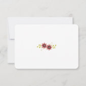 Romantic Floral Bouquet Banner Wedding RSVP Kaartje (Achterkant)