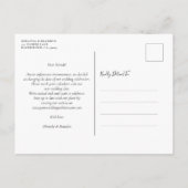 Romantic Floral Bouquet Emerald Green Gold Wedding Aankondigingskaart (Achterkant)