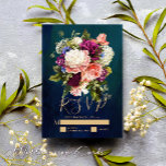 Romantic Floral Bouquet Emerald Green Gold Wedding RSVP Kaartje<br><div class="desc">Genade uw bruiloft even met liefde en elegantie met behulp van onze Romantische Floral Bouquet Emerald Green Gold Wedding RSVP-Kaart - een harmonieuze mix van charme en functionaliteit. Dit fijn vervaardigde juweeltje van Mylini Design is perfect op maat gemaakt en heeft bloeiende bloemenelementen en rustgevende smaragdgroene en gouden tinten om...</div>