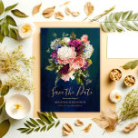 Romantic Floral Bouquet Emerald Green Gold Wedding Save The Date<br><div class="desc">Als je denkt aan een bruiloft, is een van de eerste dingen die je te binnen schiet de save the date card. Het markeert het begin van de reis en zet de toon voor de ceremonie die nog moet komen. Maar met zoveel mooie design en stijlen om uit te kiezen,...</div>