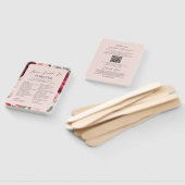 Romantic Floral Bouquet Pink Wedding Program Fan Handwaaier (Niet-gemonteerd)