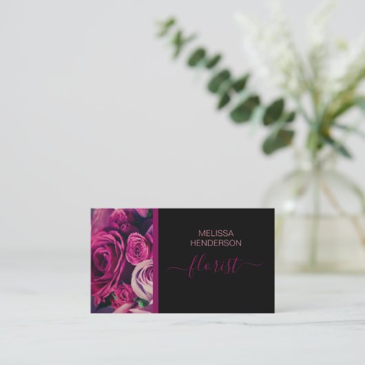 Romantic Floral Bouquet  Visitekaartje (Staand voorkant)