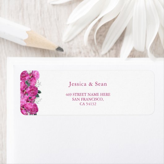 Romantic Floral Bouquet Wedding Etiket (Insitu)