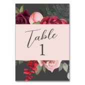 Romantic Floral Bridal Bouquet Pink & Gray4 Kaart (Achterkant)