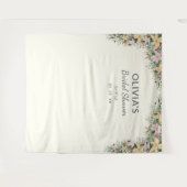 Romantic Floral Bridal Shower Backdrop Wandkleed (Voorkant (horizontaal))