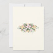 Romantic Floral Bridal Shower Invitation Kaart (Achterkant)