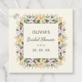 Romantic Floral Bridal Shower Label (Voorkant)
