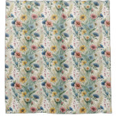 Romantic Floral Curtain Pastel Gift for Parents Douchegordijn (Voorkant)