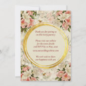 Romantic Floral Customizable wedding invitation (Achterkant)