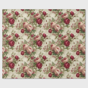 Romantic Floral Design Cadeaupapier