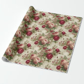Romantic Floral Design Cadeaupapier (Uitgerold)