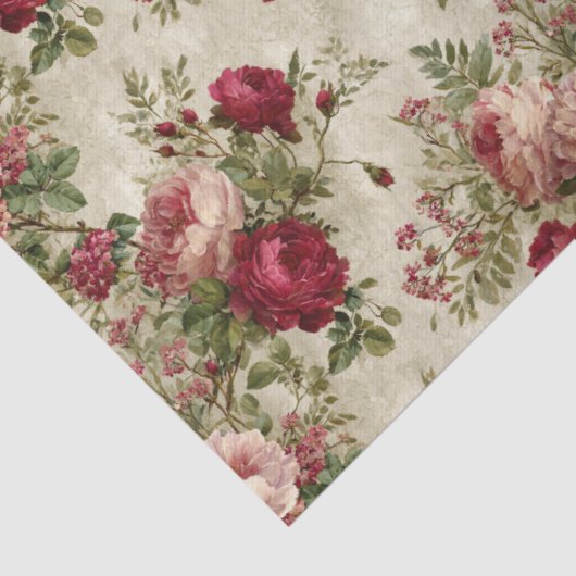 Romantic Floral Design Tissuepapier (Detail)