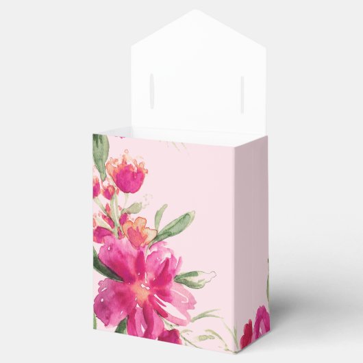 Romantic Floral Design Vrijgezellenfeest Favor Box Bedankdoosjes (Geopend)