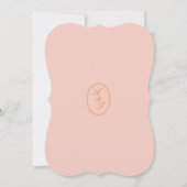 Romantic Floral Die Cut Wedding Menu Card Kaart (Achterkant)