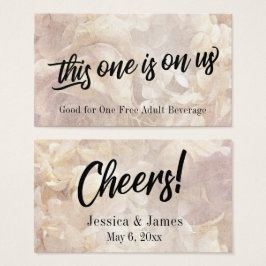 Romantic, , Floral Drink Ticket Kaart Pack