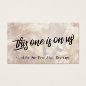 Romantic, , Floral Drink Ticket Kaart Pack (Voorkant)