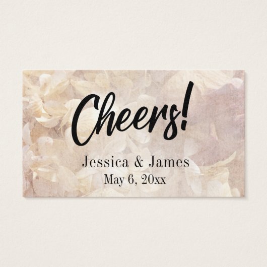 Romantic, , Floral Drink Ticket Kaart Pack (Achterkant)