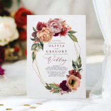 Romantic Floral Earthy Tones Fall Wedding