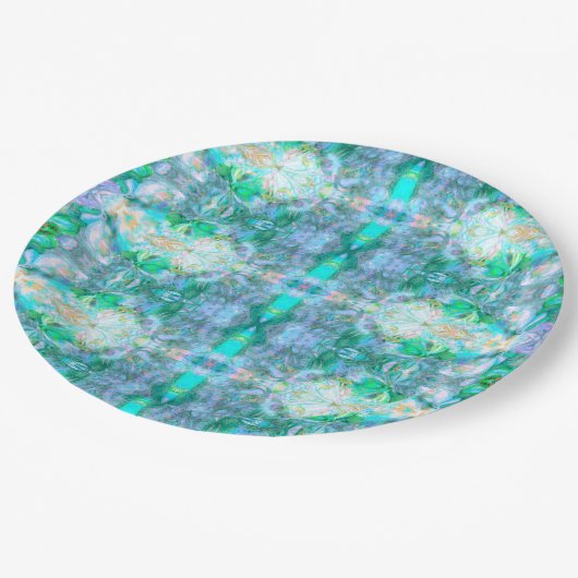 Romantic Floral Eastern – Elegant Boho Fantasy Papieren Bordje (Gekanteld)