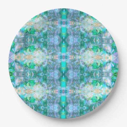 Romantic Floral Eastern – Elegant Boho Fantasy Papieren Bordje (Voorkant)