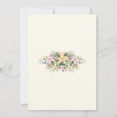 Romantic Floral Engagement Party Invitation Kaart (Achterkant)
